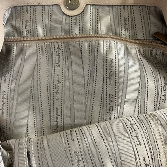 Salvatore Ferragamo Cream Soft Leather Satchel - Picture 13 of 15